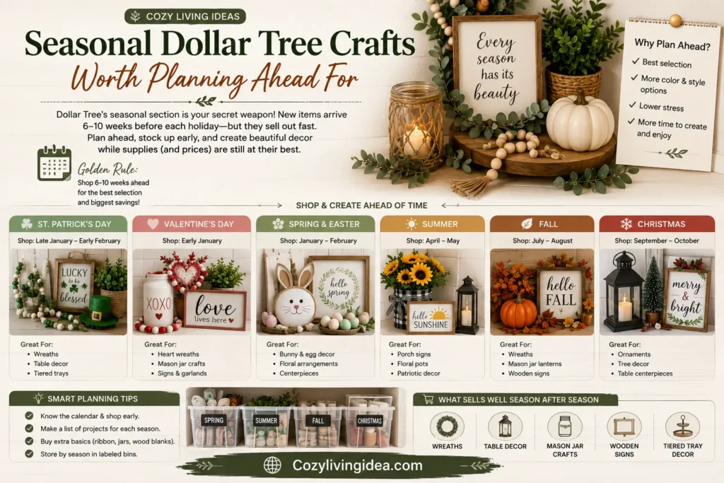 Seasonal Dollar Tree craft planning guide