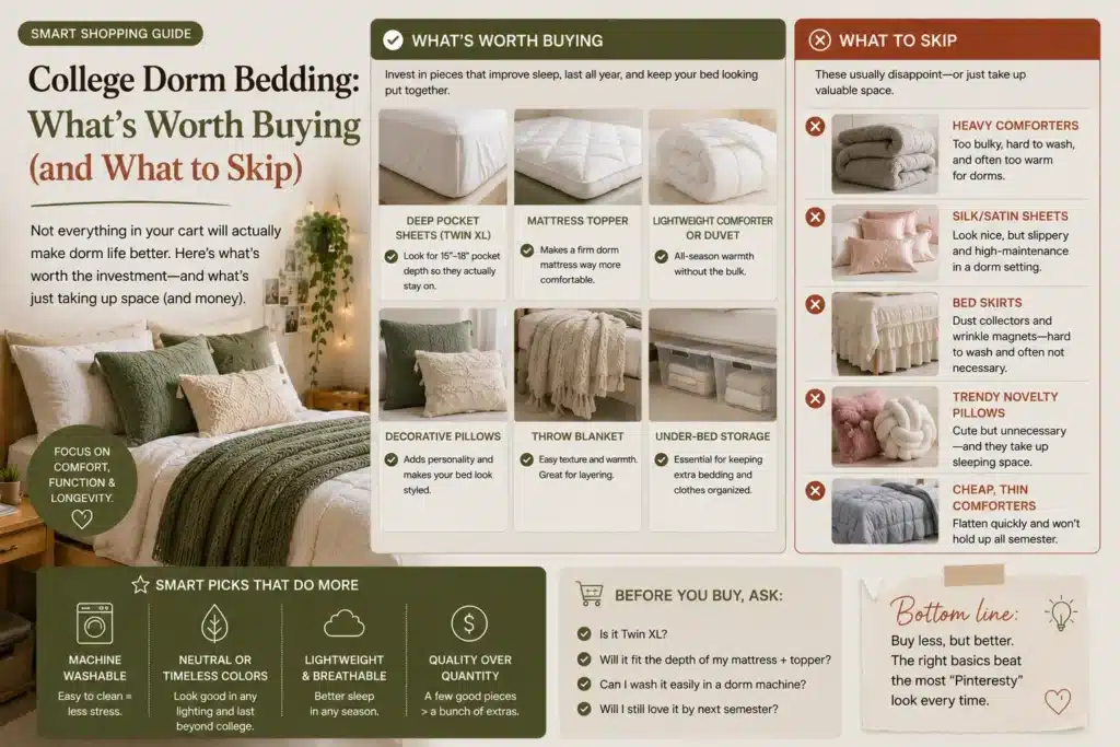 College Dorm Bedding: What's Worth Buying (and What to Skip) for a Comfortable Dorm Room