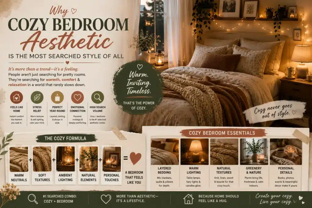 Cozy Bedroom Aesthetic: Why It’s the Most Searched Bedroom Style in 2026