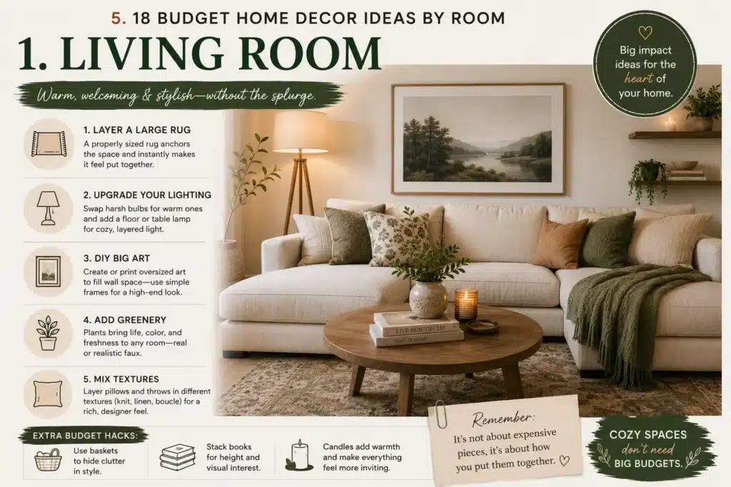 Budget Home Decor Ideas: Living Room Decor Ideas