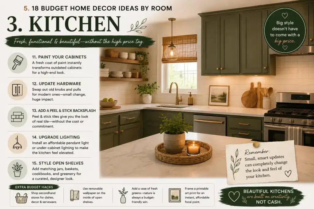 Budget Home Decor Ideas by Room: Kitchen 