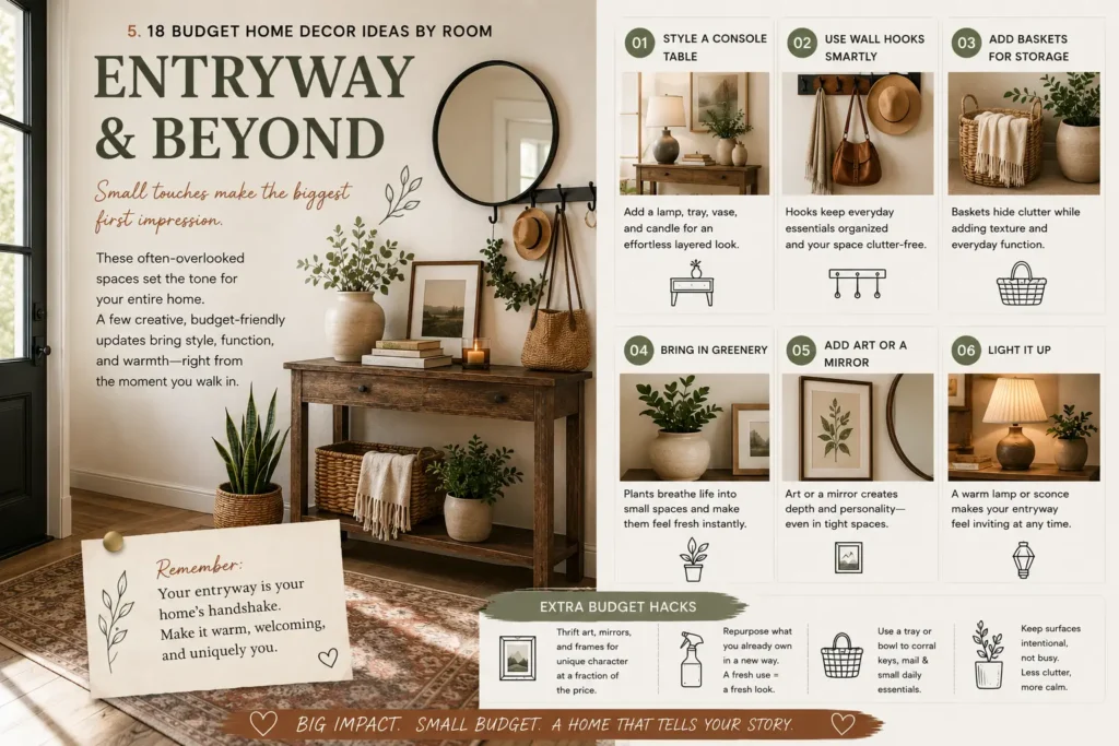 Budget Entryway Decor Ideas: Affordable Ways to Create a Stylish First Impression