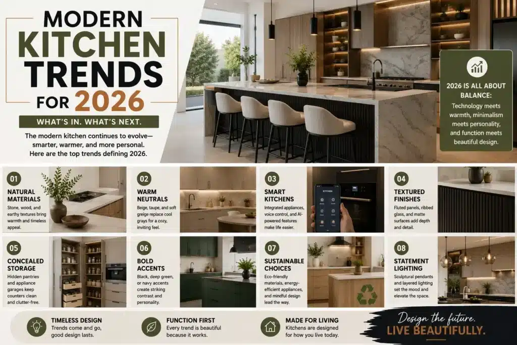25 Modern Kitchen Design Ideas for 2026: Top Modern Kitchen Trends for 2026