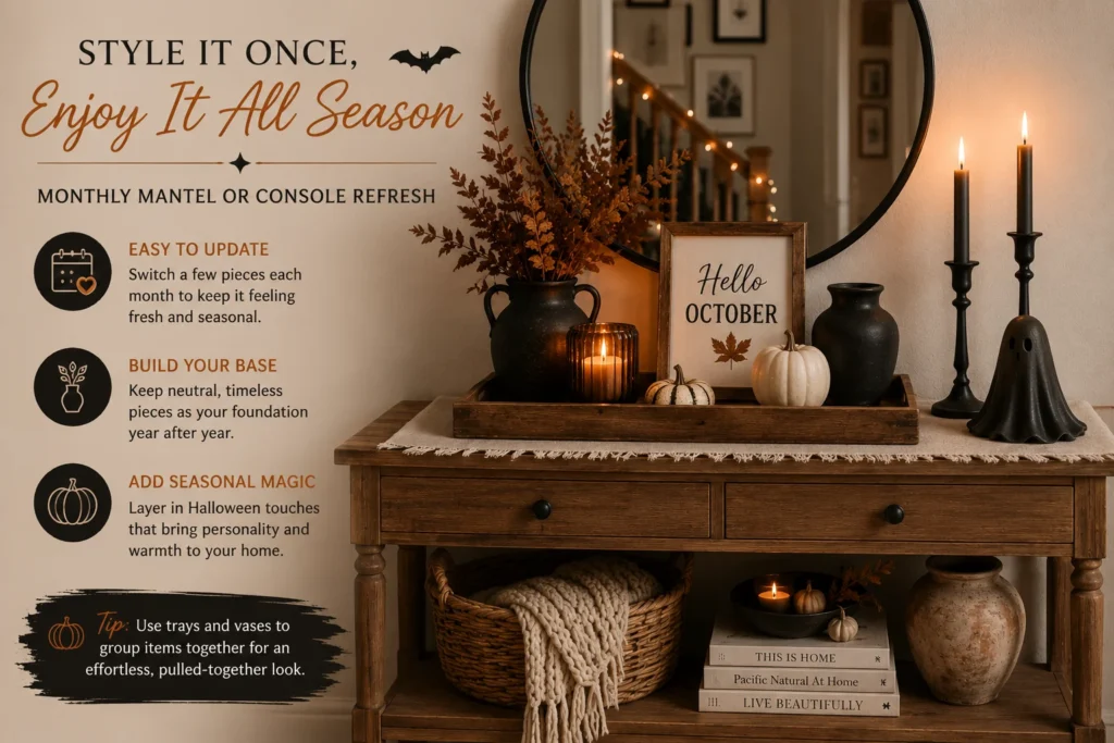 Halloween Mantel Styling Idea