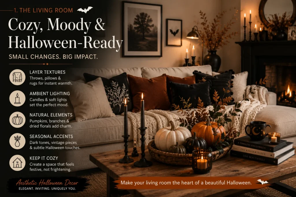 Aesthetic Halloween Living Room Decor