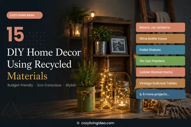 DIY Home Decor Using Recycled Materials : 15 Budget-Friendly Ideas