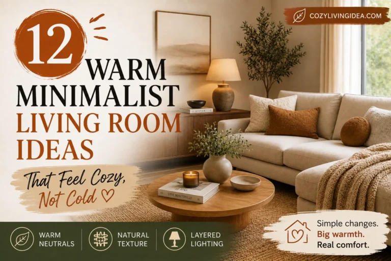 12 Warm Minimalist Living Room Ideas That Feel Cozy, Not Cold