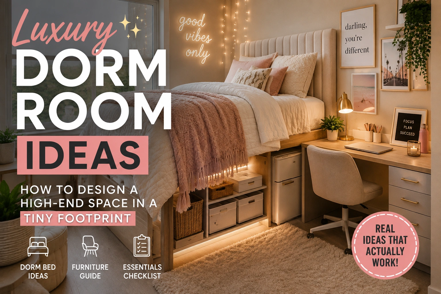 Luxury Dorm Room Ideas: How to Design a High-End Space in a Tiny Footprint