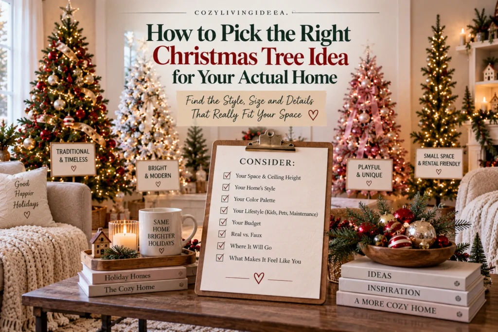 How to choose the right Christmas tree idea based on room size, home style, color palette and lifestyle