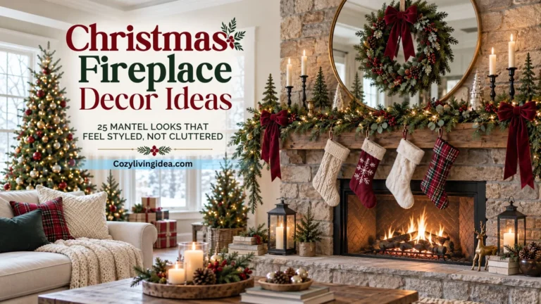 Christmas Fireplace Decor Ideas: 25 Mantel Looks That Feel Styled, Not Cluttered