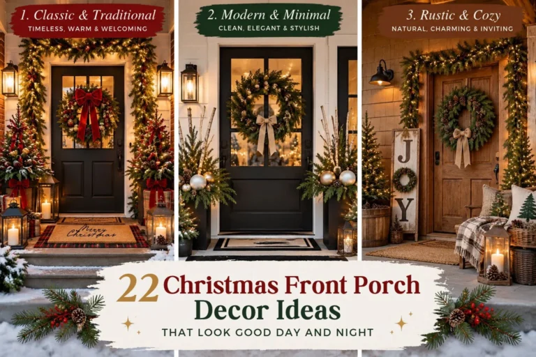 22 Christmas Front Porch Decor Ideas That Look Good Day and Night