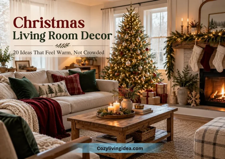 Cozy Christmas Living Room Decor: 20 Ideas That Feel Warm, Not Crowded